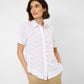 Brax Vel Short Sleeve Eyelet Blouse