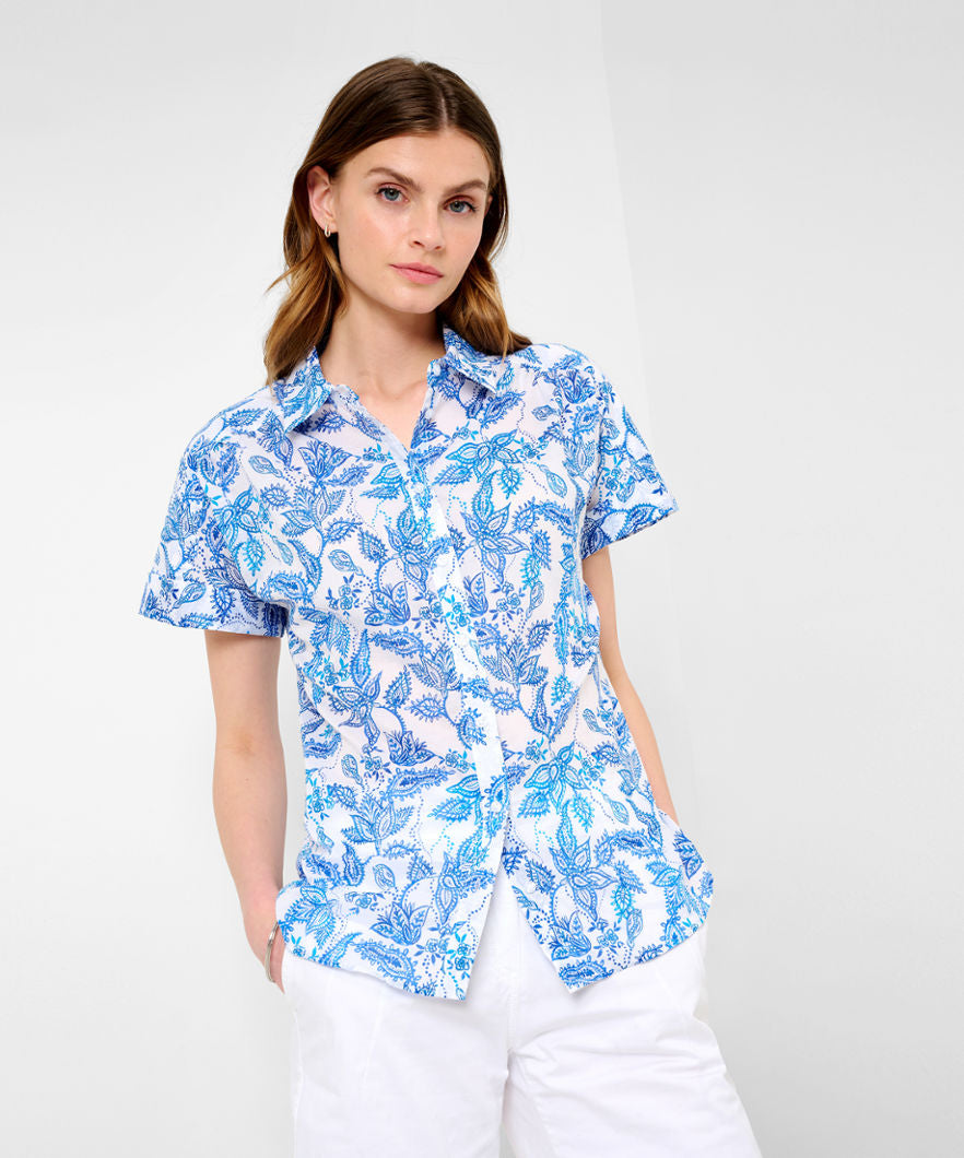 Brax Print Short Sleeve Shirt