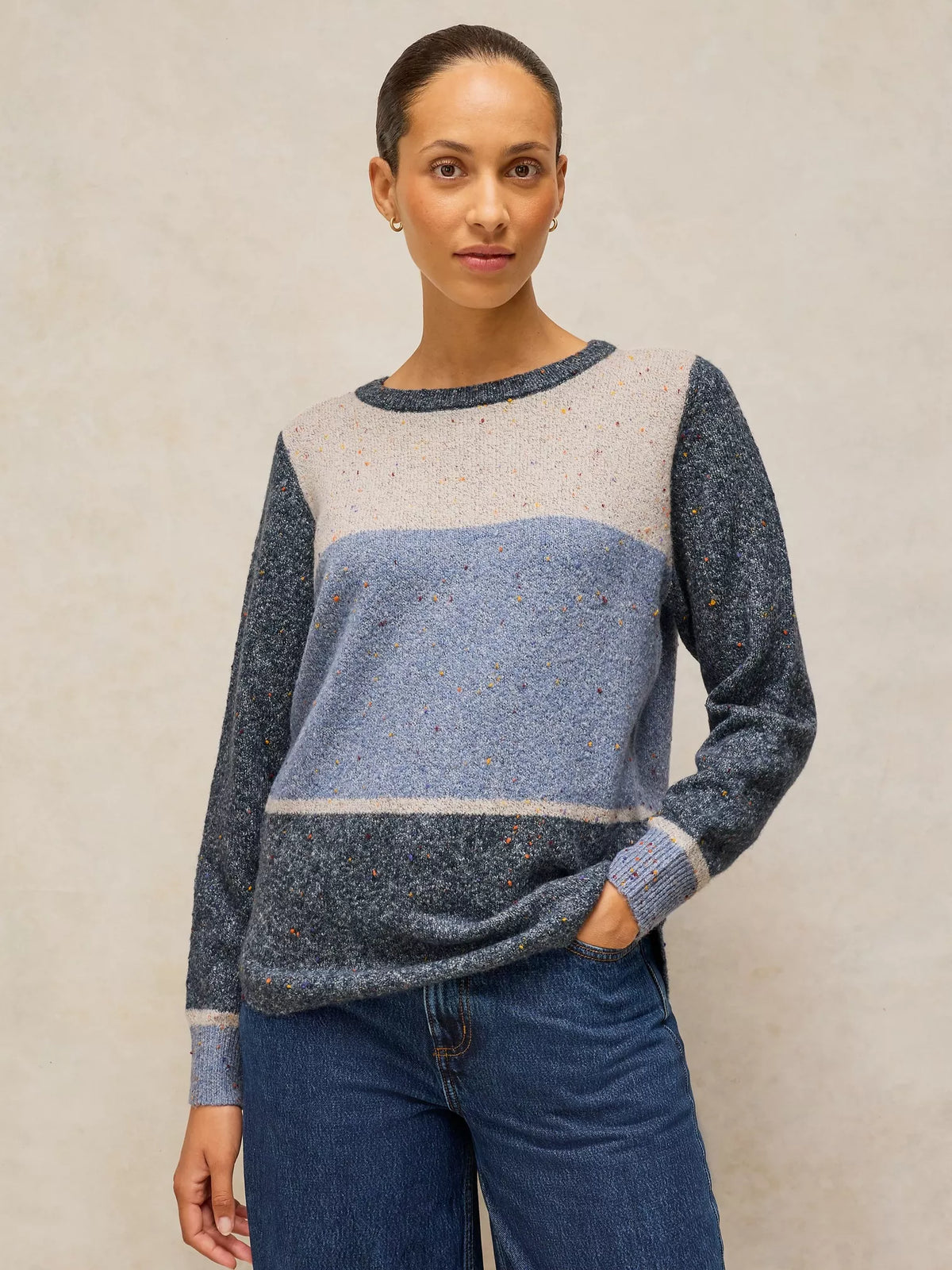 White Stuff Talia Colour Block Sweater