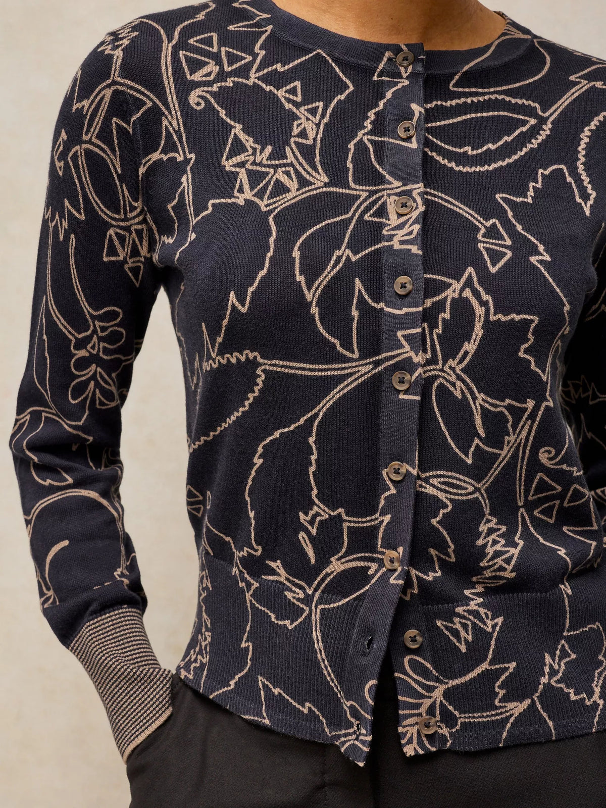 White Stuff Lois Print Cardigan