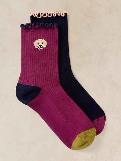 White Stuff Dog Socks 2 Pack