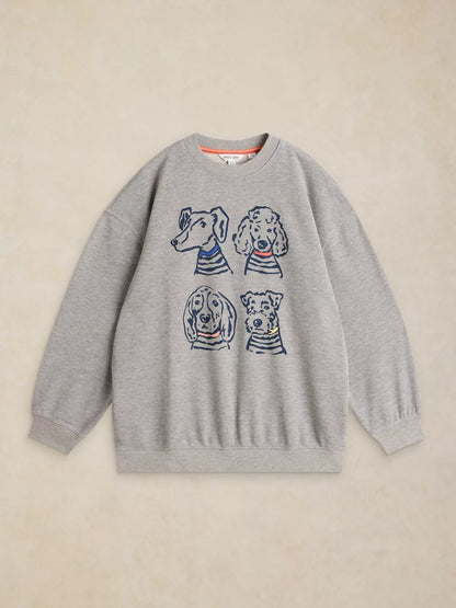 White Stuff Cleo Longline Graphic Crewneck