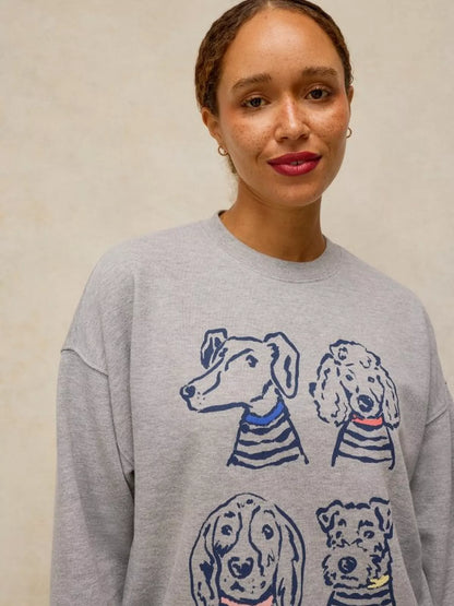 White Stuff Cleo Longline Graphic Crewneck