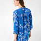 Brax Velvet Print Notch Neckline Blouse