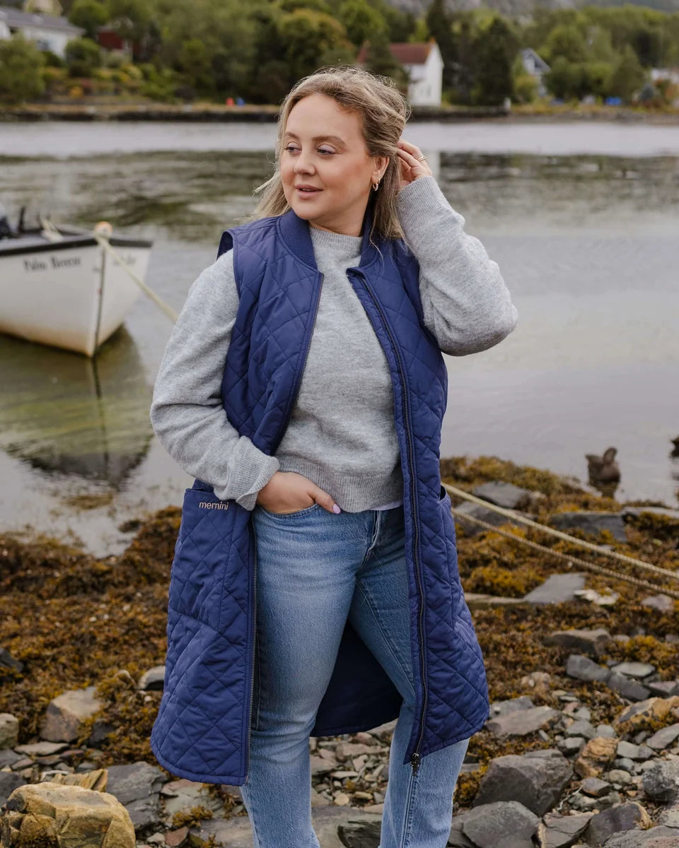 Mernini Quilted Long Liner Vest
