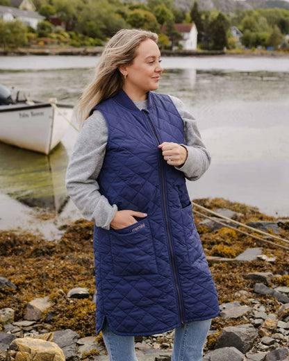 Mernini Quilted Long Liner Vest
