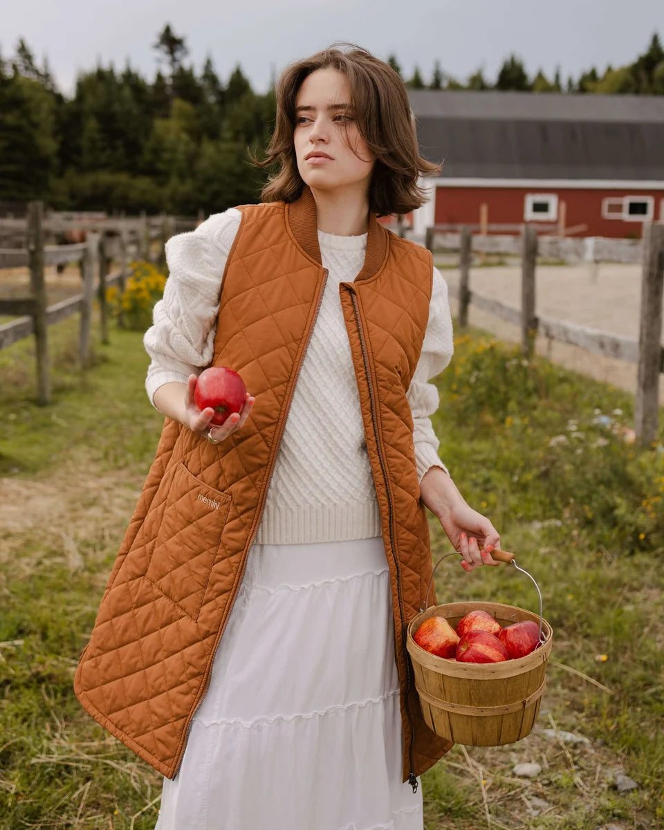 Mernini Quilted Long Liner Vest