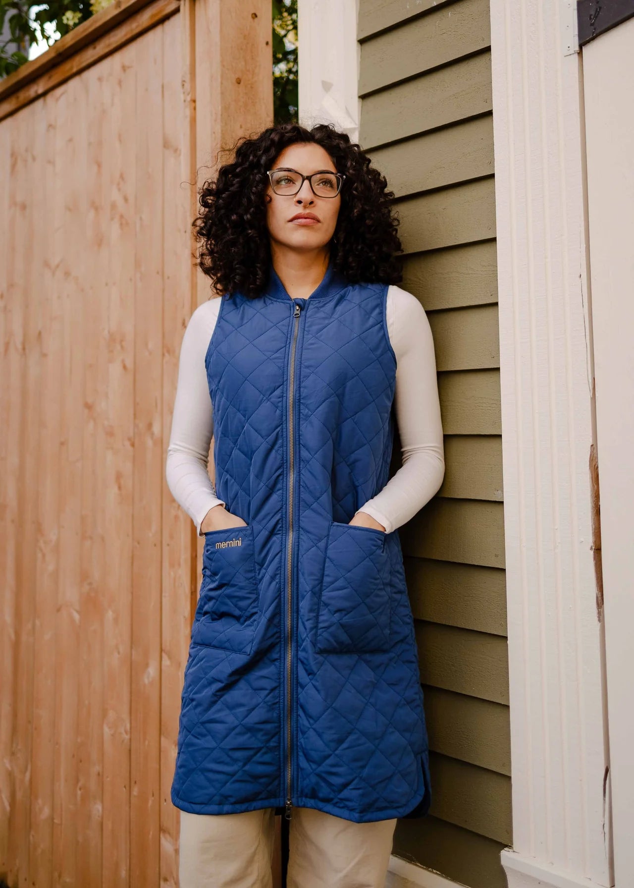 Mernini Quilted Long Liner Vest