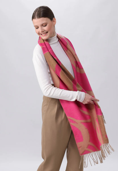 Fraas Brushed Circles Cashmink Scarf