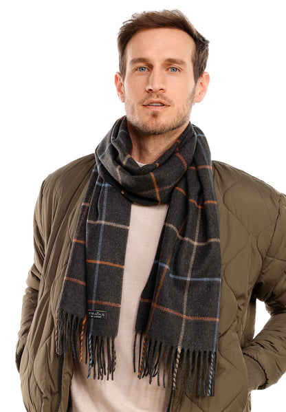 Fraas Box Plaid Cashmink Scarf