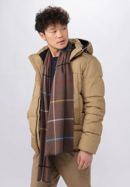 Fraas Grid Check Recycled Poly Scarf