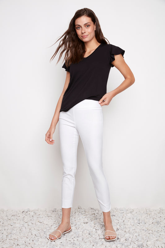 UP! Classic Petal Slit Slim Pant