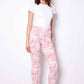 UP! Floral Ginger Print Petal Slit Pant