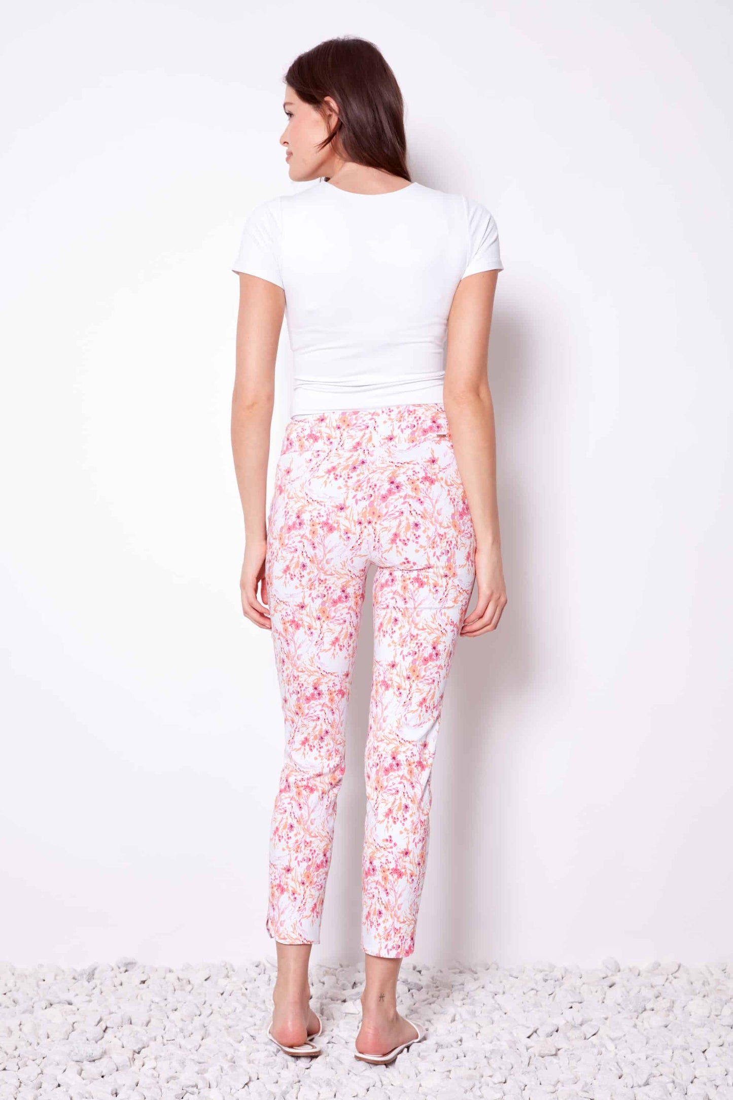 UP! Floral Ginger Print Petal Slit Pant