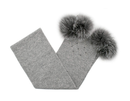 Mitchie's Knit Scarf with Crystals