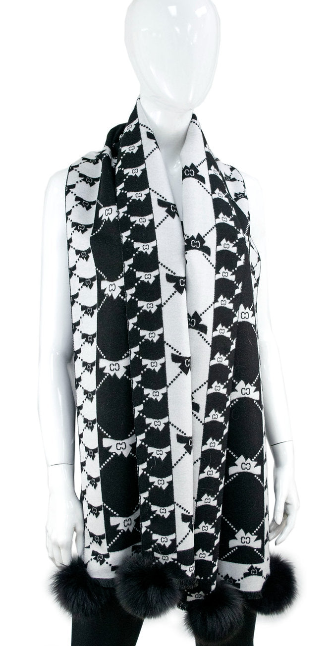 Mitchie's Woven Bow Tie Narrow Scarf