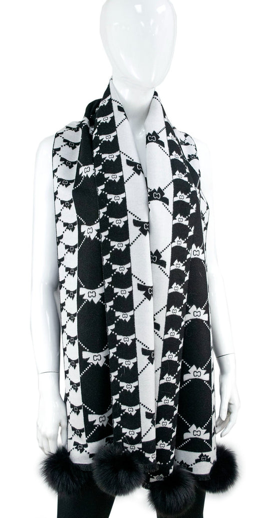 Mitchie's Woven Bow Tie Narrow Scarf