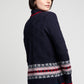 BYLYSE Cowl Neck Fairisle Print Sweater