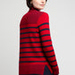 BYLYSE Mock Neck Stripe Sweater