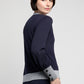 BYLYSE V-Neck Sweater with Ribbed Details