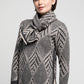 BYLYSE Argyle V-Neck Sweater and Scarf Set