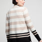 BYLYSE Stripe Mock Neck Sweater