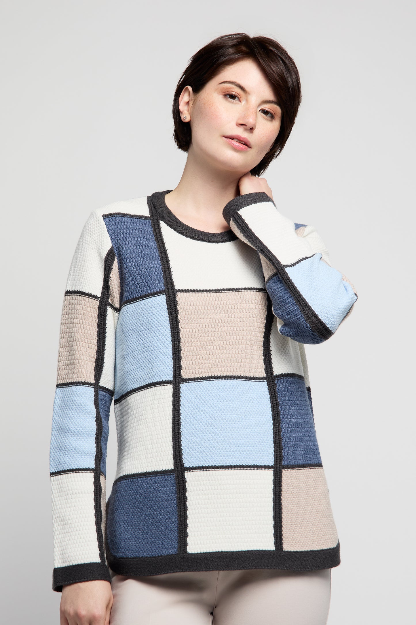 BYLYSE Colourblock Patch Sweater