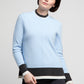 BYLYSE Mock Neck Fine Knit Sweater