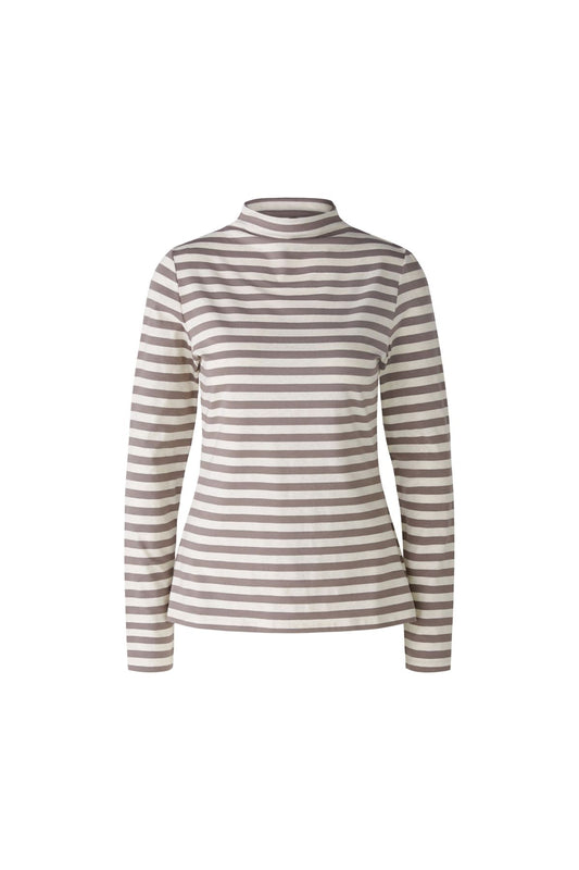 Oui Stripe Turtleneck Top