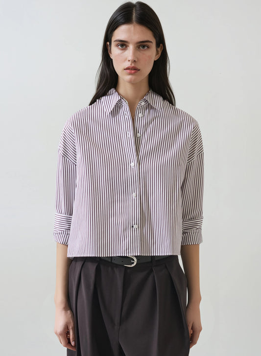 Patrick Assaraf Cotton Silk Boxy Shirt