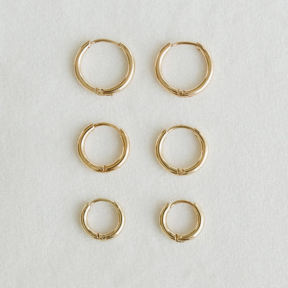 Thin Hoops: Medium (14mm)