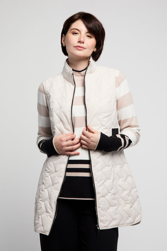 BYLYSE Quilted Vest with Ponte Sides