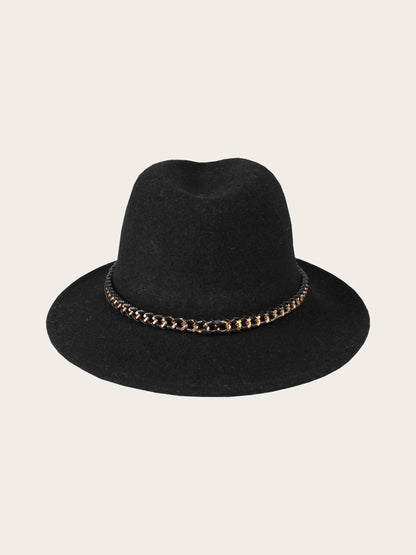 Lovenich Wool Fedora with Chain