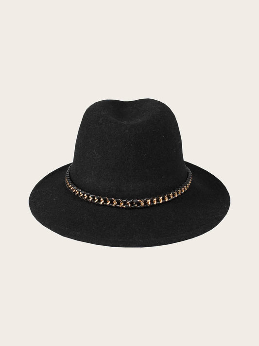 Lovenich Wool Fedora with Chain