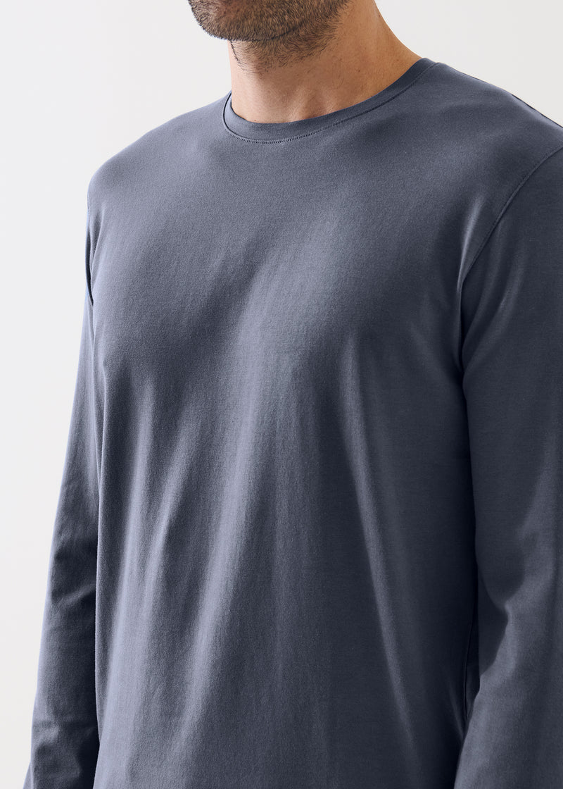 Patrick Assaraf Pima Cotton Stretch Long Sleeve Top