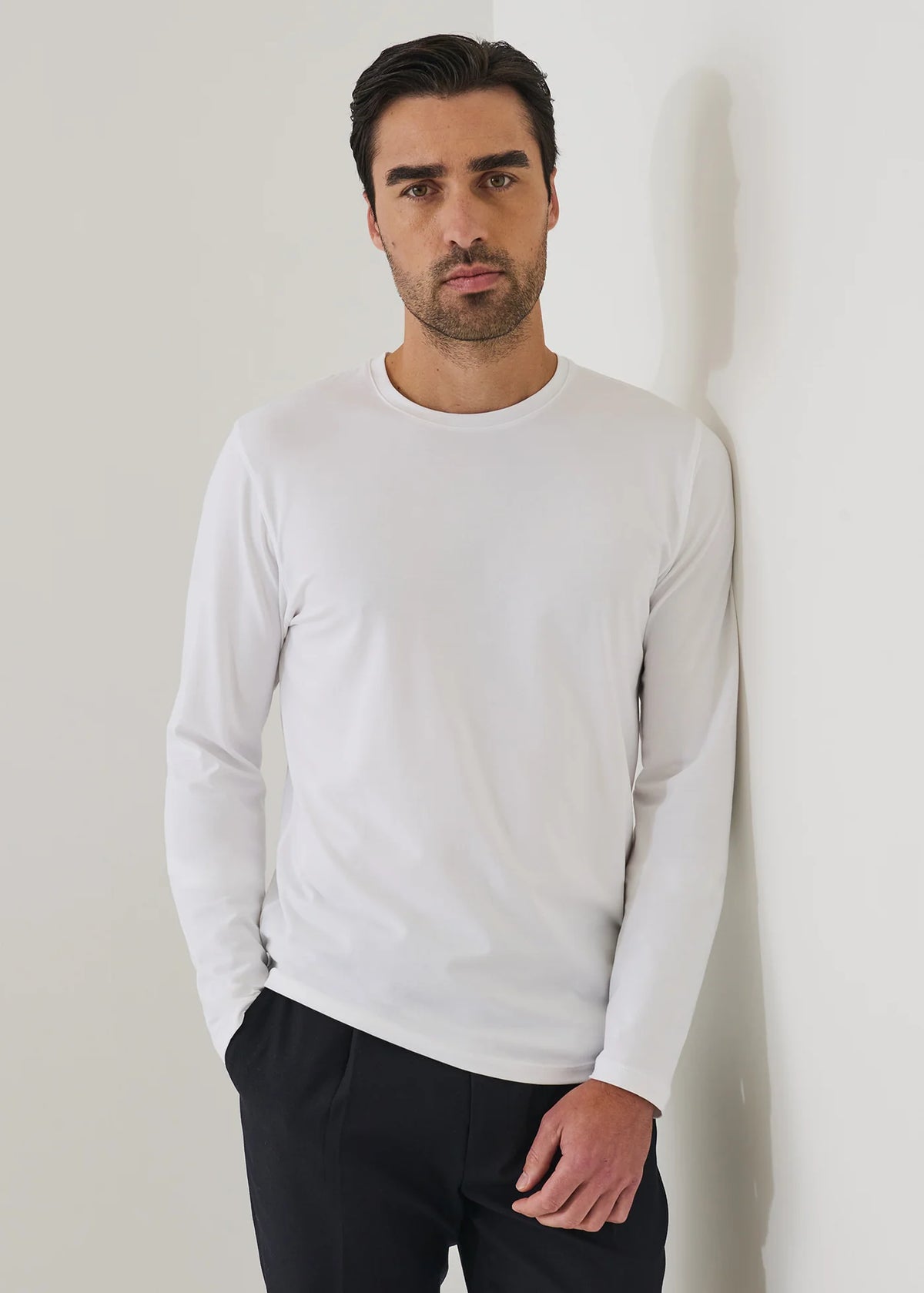 Patrick Assaraf Iconic Crew Long Sleeve
