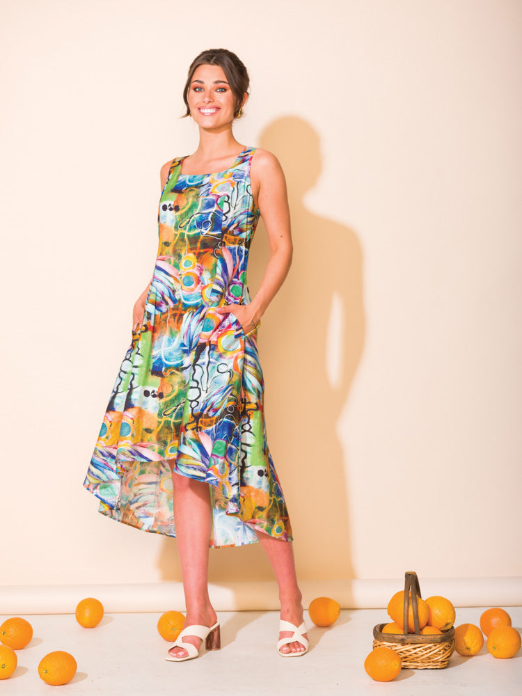 Alison Sheri Print Tank Dress