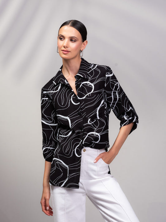 Alison Sheri Printed Shirt