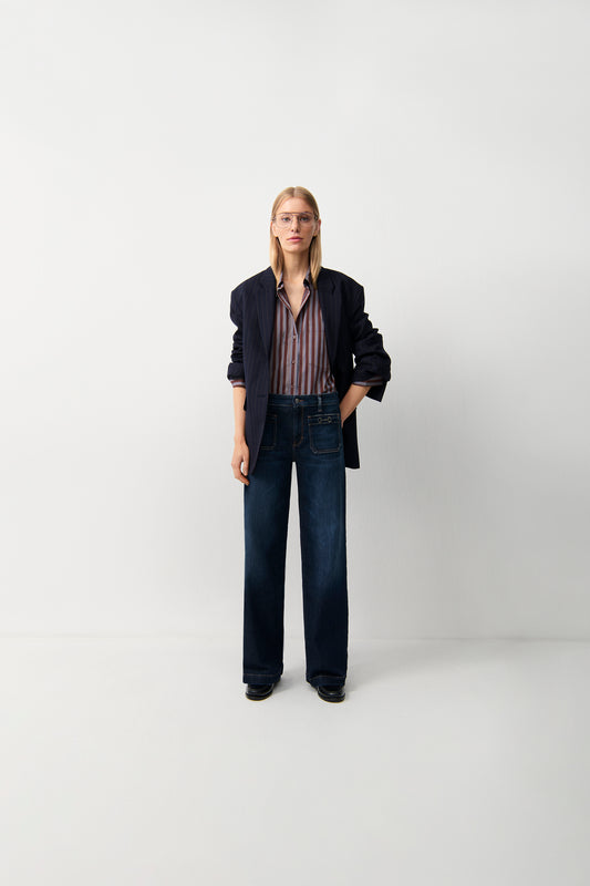 Cambio Ava Patched Pocket Pant