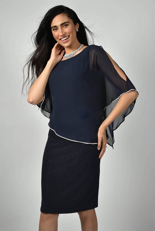 Frank Lyman Lurex Ottoman Dress