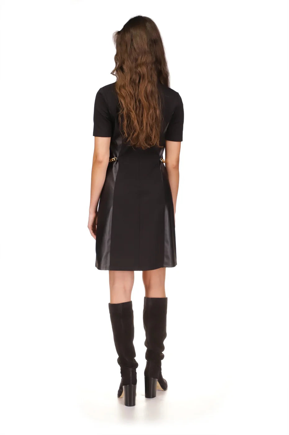 Michael Kors Faux Leather Side Dress