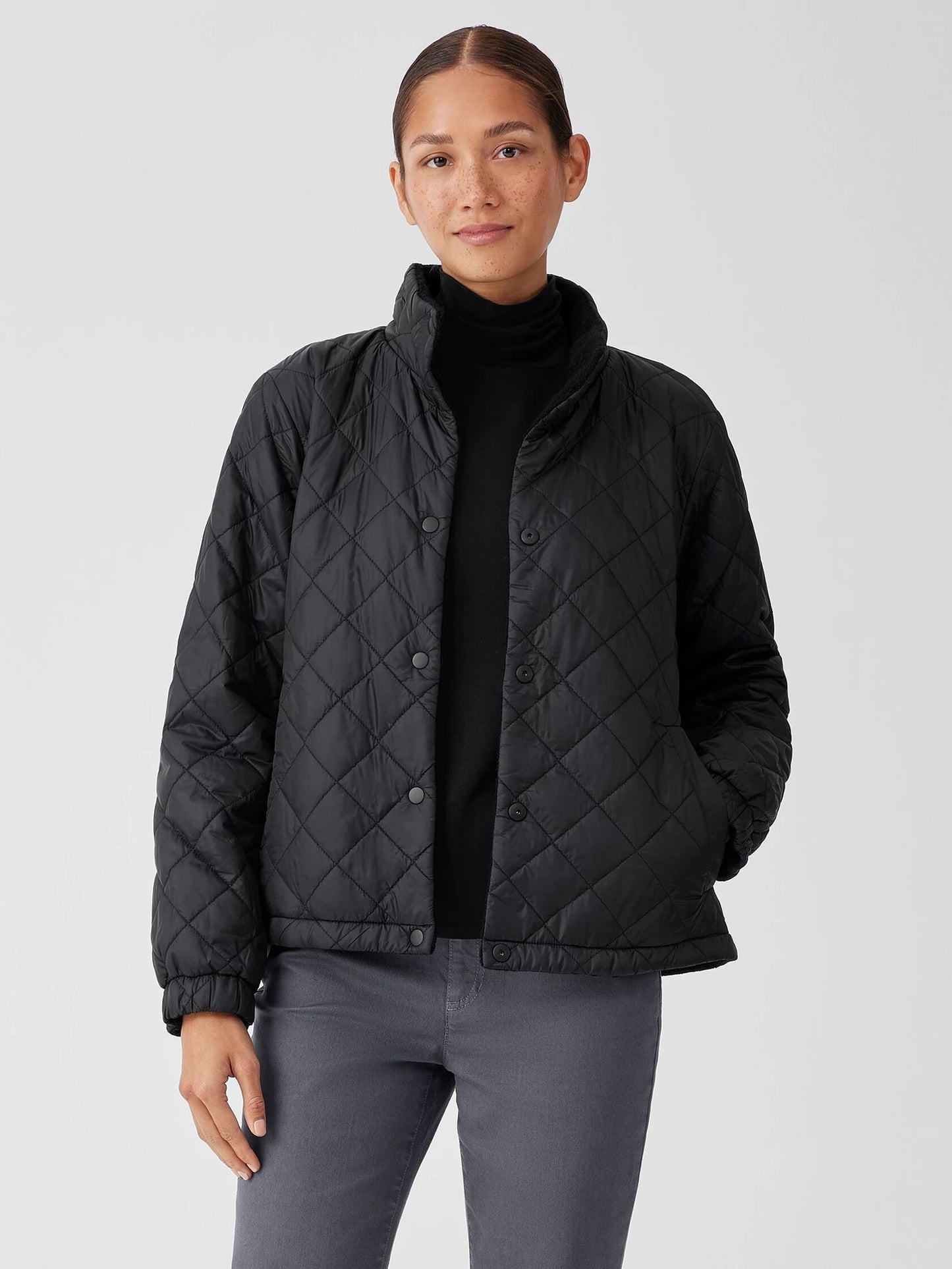 Eileen Fisher Recycled Reversible Quilted Coat