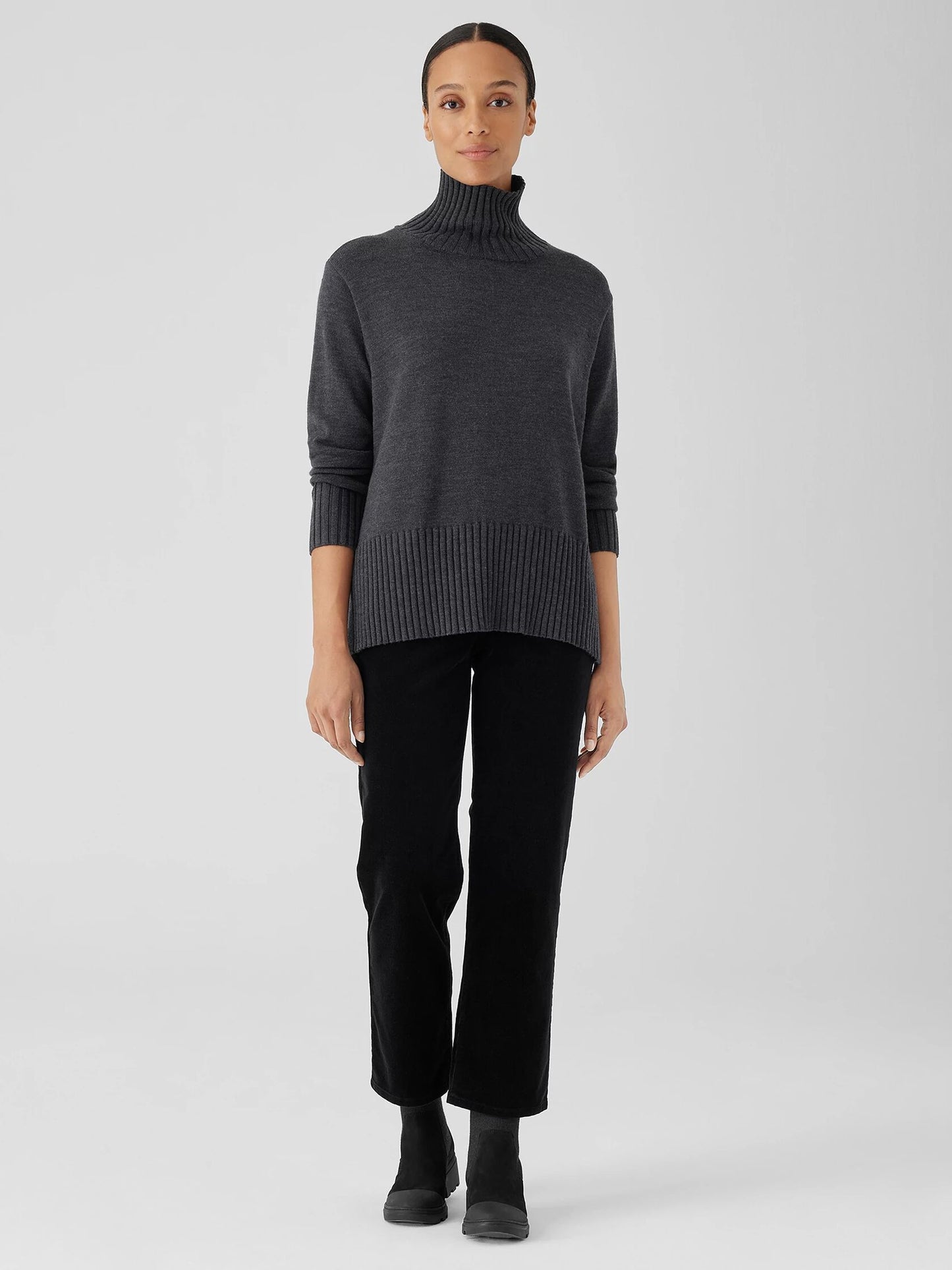 Eileen Fisher Merino Wool Turtleneck Sweater
