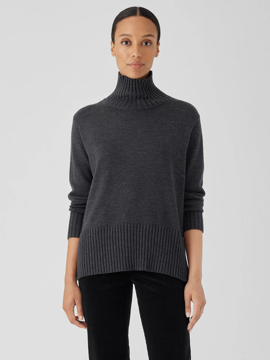 Eileen Fisher Merino Wool Turtleneck Sweater