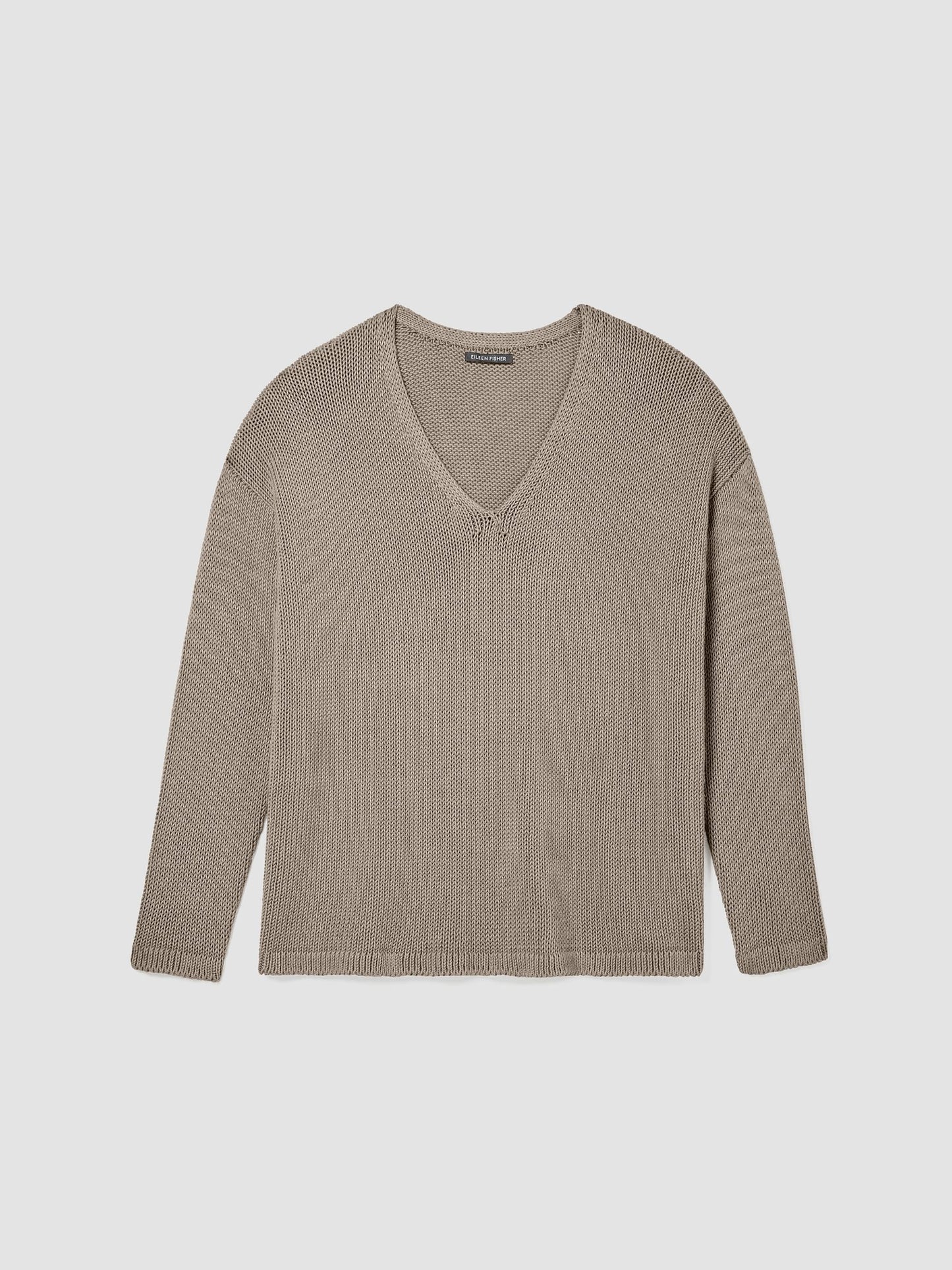 Eileen Fisher Organic Cotton Cord V- Neck Sweater