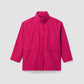 Eileen Fisher Light Cotton Nylon Stand Collar Jacket