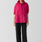 Eileen Fisher Light Cotton Nylon Stand Collar Jacket