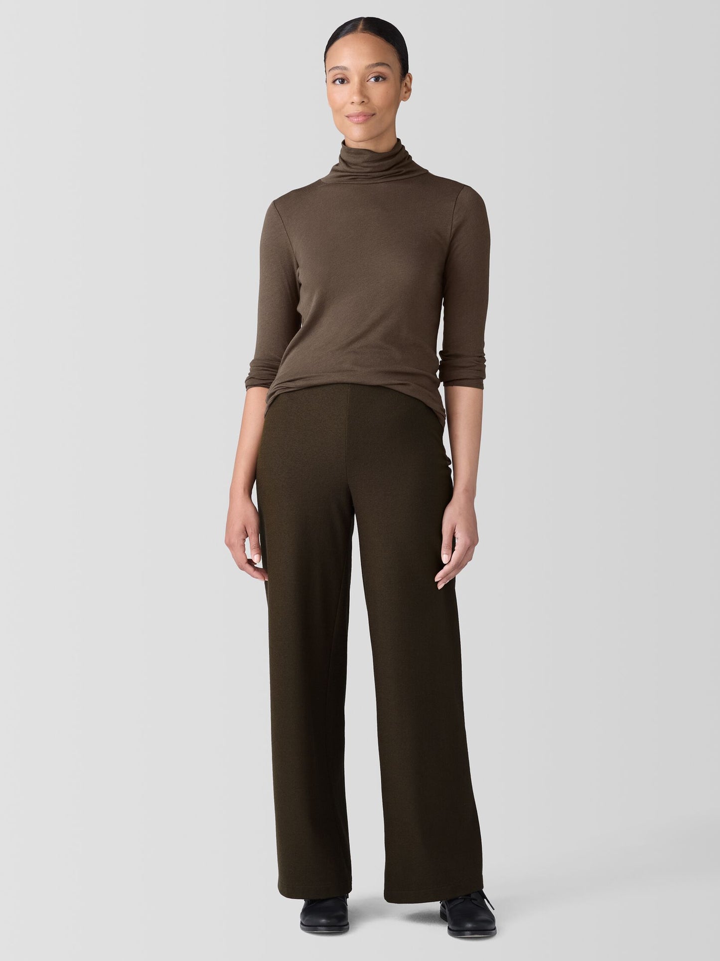 Eileen Fisher Sheer Knit Turtleneck Top