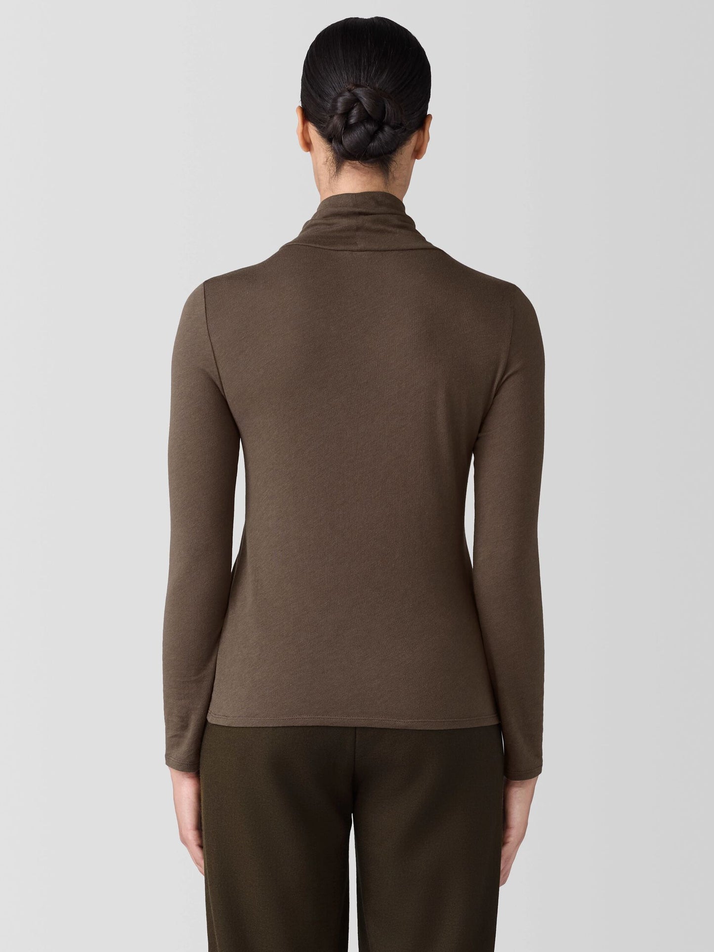 Eileen Fisher Sheer Knit Turtleneck Top