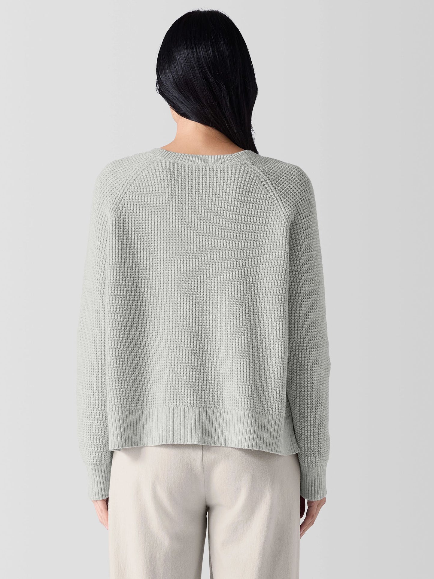 Eileen Fisher Cotton & Recycled Cashmere Knit Sweater